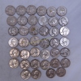 $10 Face 1960-63 Silver Washington Quarters