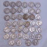 $10 Face 1930's & 40's Silver Washington Quarters