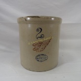 2 Gallon Union Stoneware Red Wing Crock