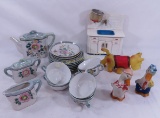 Wind-up toys, kids dishes & Metal Doll House Sink