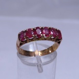 18kt Yellow Gold Ruby Ring size 7, 2.69gtw