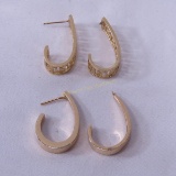 14kt Yellow Gold Earring and Jackets 7.78gtw