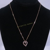 14kt Yellow Gold Chain and Heart Pendant 7.13gtw