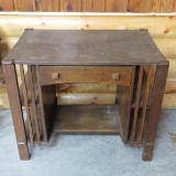 Vintage Desk with side bookshelves & drawer