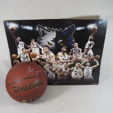 MN Timberwolves signed poster & Basketball