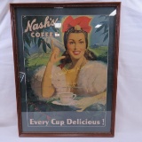 Framed Advertising Nash Coffee Poster
