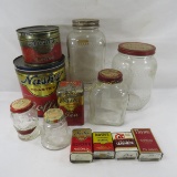Nash coffee & spice tins plus glass coffee jars