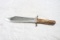 Kabar J.Bowie Fixed Blade Knife Like New Bone Hdl.