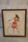 50's Tip Freeman Signed Hula Girl Original Art