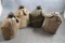 4 Canteens 1 WWI, 2 WW2, 1 Japan All Military Cover