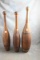 3 Indian Wood Exercise Pins 1930's 20