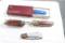 4 Folding Knives Victorinox Swiss Army, Winchester,