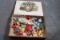 Wood Cigar Box Full of Cracker Jack Prize Toys