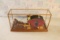 Handcrafted Wooden Stagecoach in Display Case Meas.