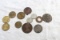 7 Coins 2 are Silver Canadian Dimes, 1860 Britain