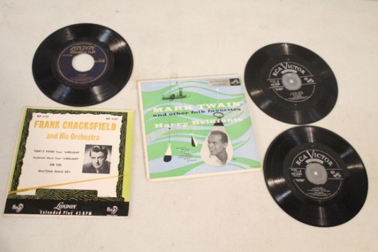 2 Mid-Century 45RPM Records Mark Twain Folk