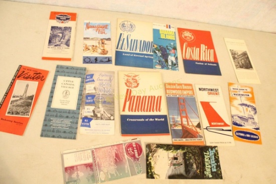 Lot Travel Maps & Brochures Mid-Century