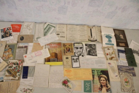Large Lot Ephemera WWII Letters & Savings Book +