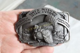 1986 Pewter Nat'l Wild Turkey Fed Belt Buckle