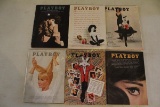 6 Playboy Magazines from 1960's Missing or Damaged
