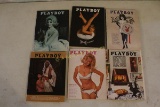 6 Playboy Magazines from 1960's Playmate of Year