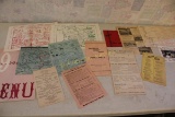 Lot of Vintage Menu's & Travel Maps Cripple Creek,