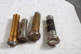 4 Old Flashlights Winchester Olin, Lightmaster,