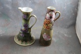 2 Hand painted NIPPON Moriage Vases 11