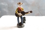 50's Cast Iron Cowboy w/Guitar Bottle Opener 5