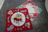 2 Mid-Century Western Handkerchiefs Ansco Doll-E
