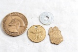 4 Pc Lot Buffalo Bill Medallion, Junior Explorer