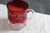 Ruby Flash Cup Souvenir Fort Dodge Iowa No chips or