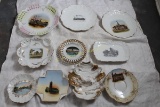 10 Souvenir Plates Buildings, Towns 6.5