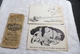 1894 Wm Deering Notebook & 2 Oliver Postcards