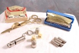 Misc. Lot Candle Wick Snuffer Trimmer Scissors Brass