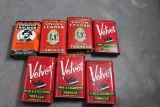 7 Old Pocket Tobacco Tins Velvet, Sir Walter