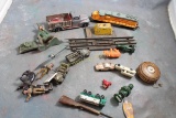 Box of Vtg. Toys Hubley Kiddie Toy, American Flyer,