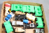 Box of Vtg. Fisher Price & Other Toy Vehicles