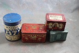 4 Tobacco Tins Union Leader, Edgeworth, Old English