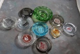 10 Glass Adv. Ashtrays 1936 4-H, Cocoanut Grove,