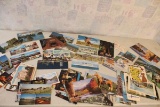 Large Lot Vintage Jumbo Postcards Many Unused &