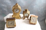 4 Clocks Phinney Walker & Seth Thomas Travel Alarm