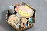 Junk Drawer Lot Pinbacks, Military Medal, Patch,