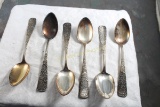 6 Antique Collectible Rogers 12 SP Tablespoons