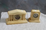 2 Old Celluloid  Clocks Lux Both Work One is Not