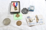 Jimmy Hoffa Semi Pens NOC, Girl Scout Pin NOC, 1979