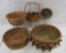 5 Vintage Winnebago Ho-Chunk Hand Woven Baskets