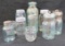 Antique Mason and similar jars most with lids