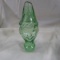 Green Depression glass clown bottle stopper