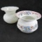 Antique Milk Glass & Ceramic Ladies Spittoons